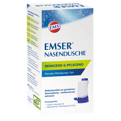 Emser Nasendusche mit 4 Beuteln Nasenspülsalz